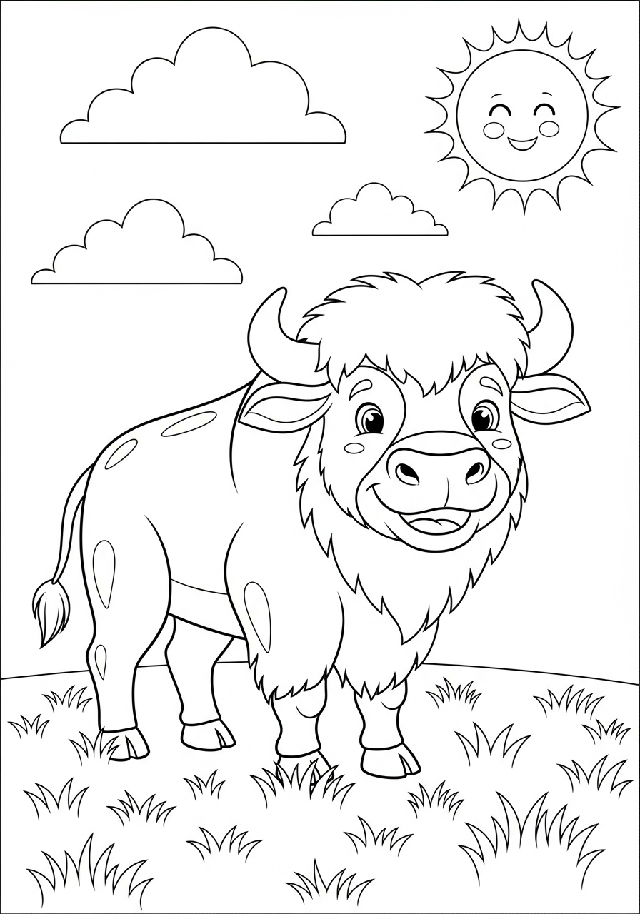 Bufalo 19 disegni bufalo da colorare e stampare