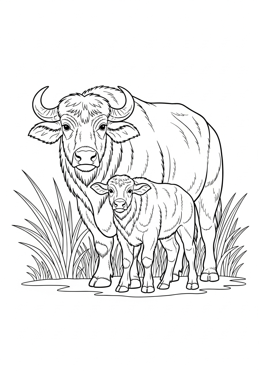 Bufalo 15 bufalo da colorare e stampare