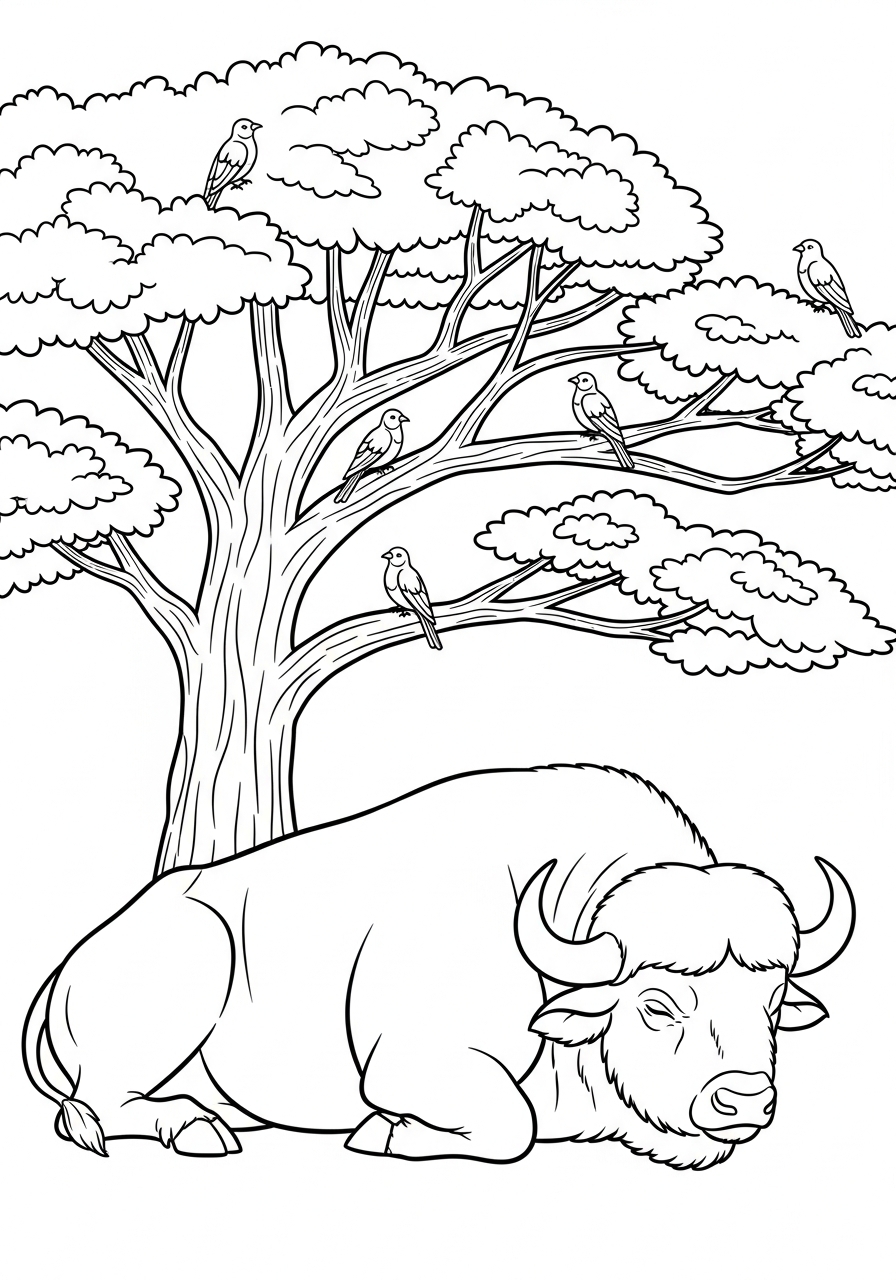 Bufalo 13 disegni da colorare bufalo per bambini