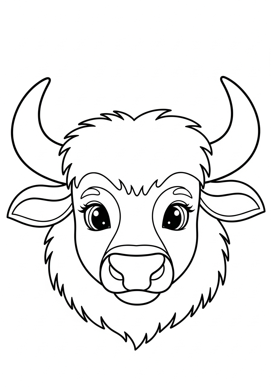 Bufalo 12 disegni bufalo facili da colorare