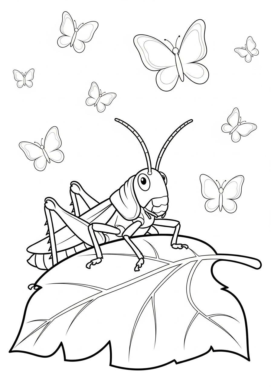 disegni cavalletta da colorare e stampare