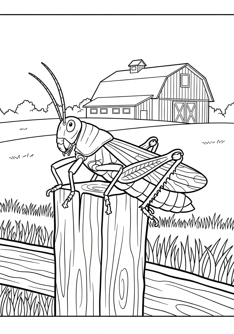 immagini cavalletta da colorare e stampare