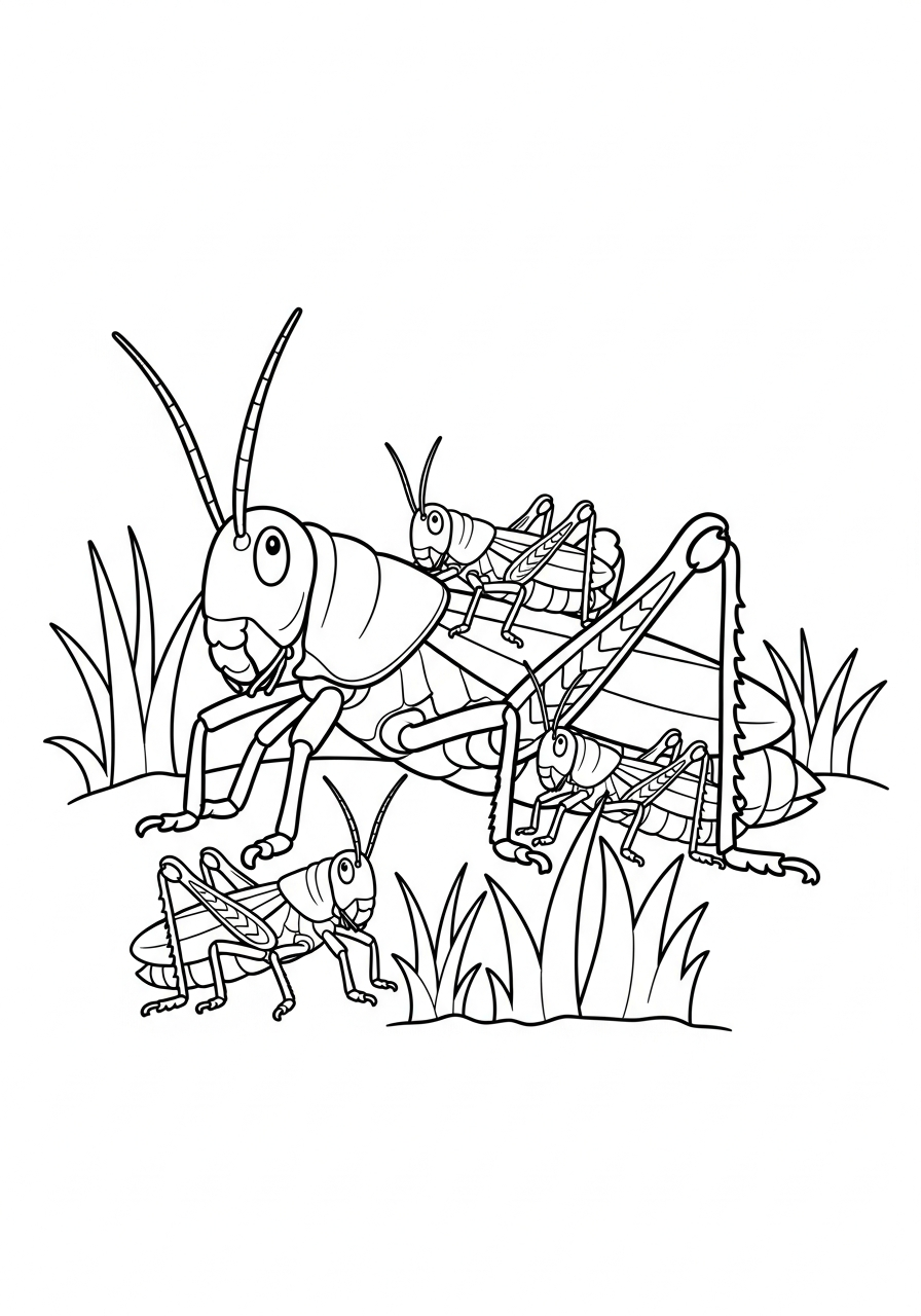 cavalletta da colorare bambini