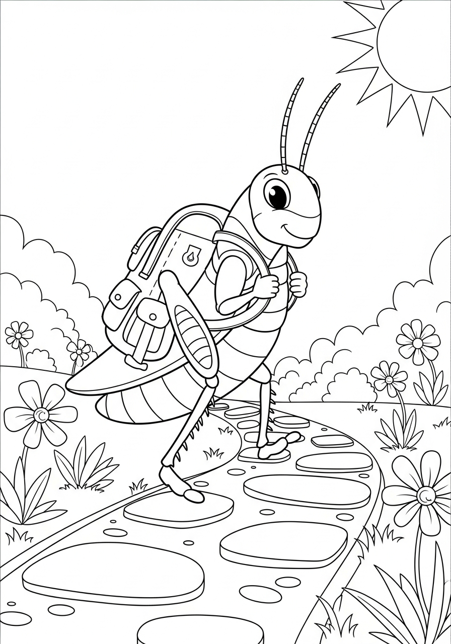 immagini da stampare e colorare di cavalletta