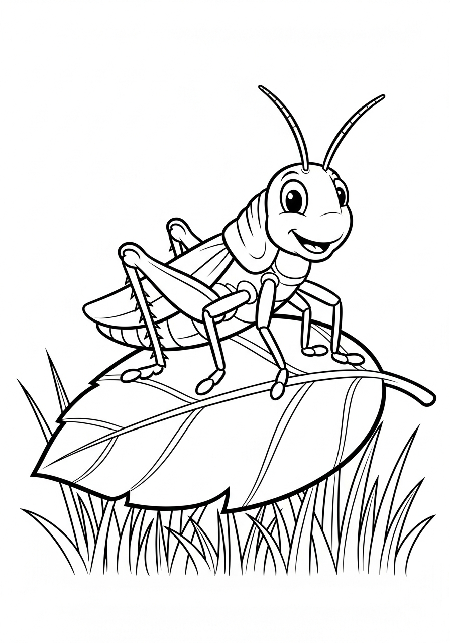 immagine di cavalletta da colorare