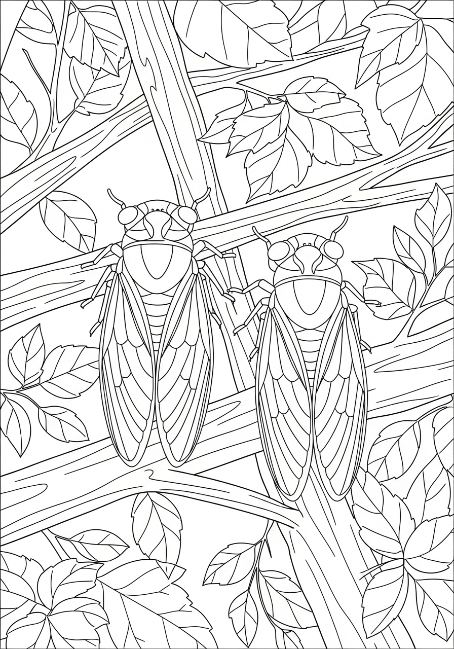 foto cicala da colorare