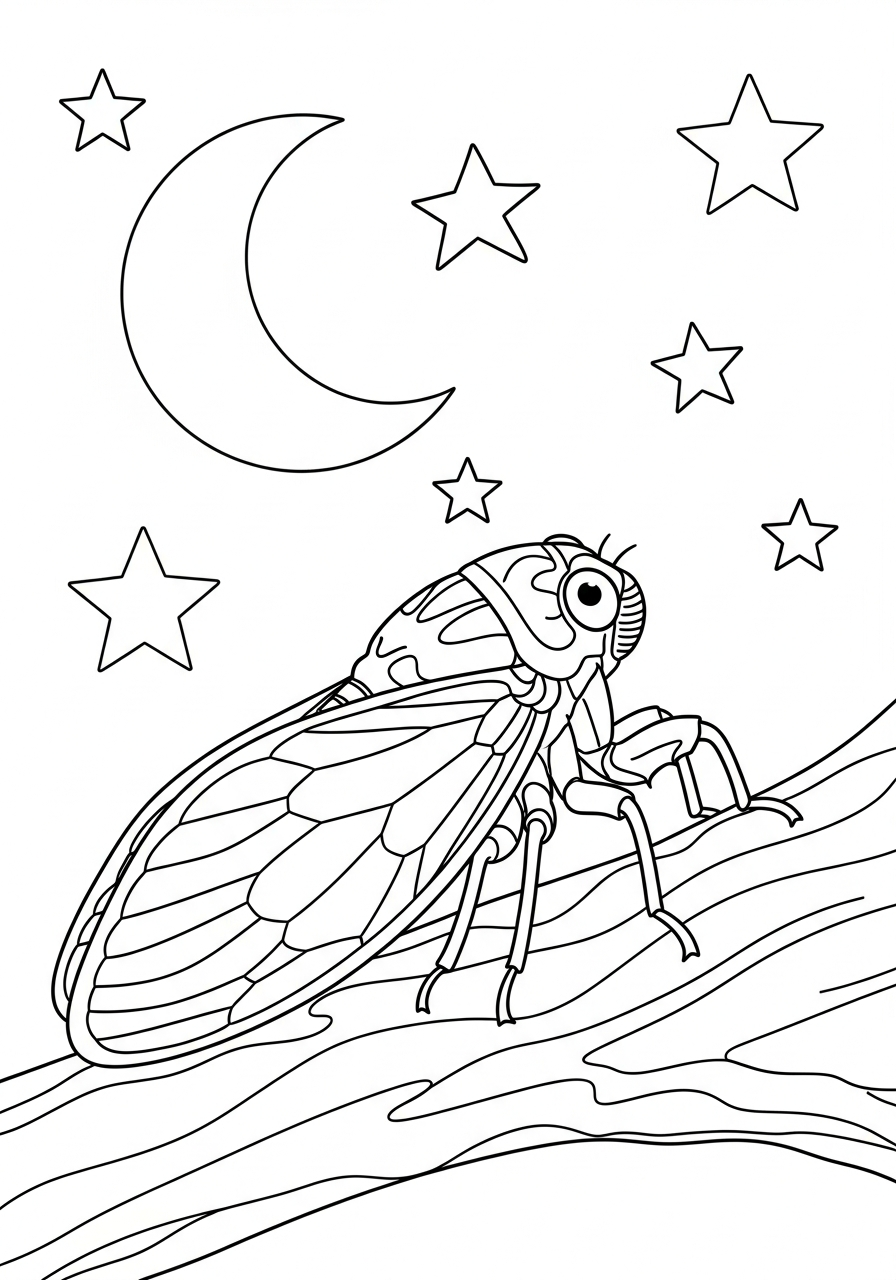 disegni cicala da colorare per bambini
