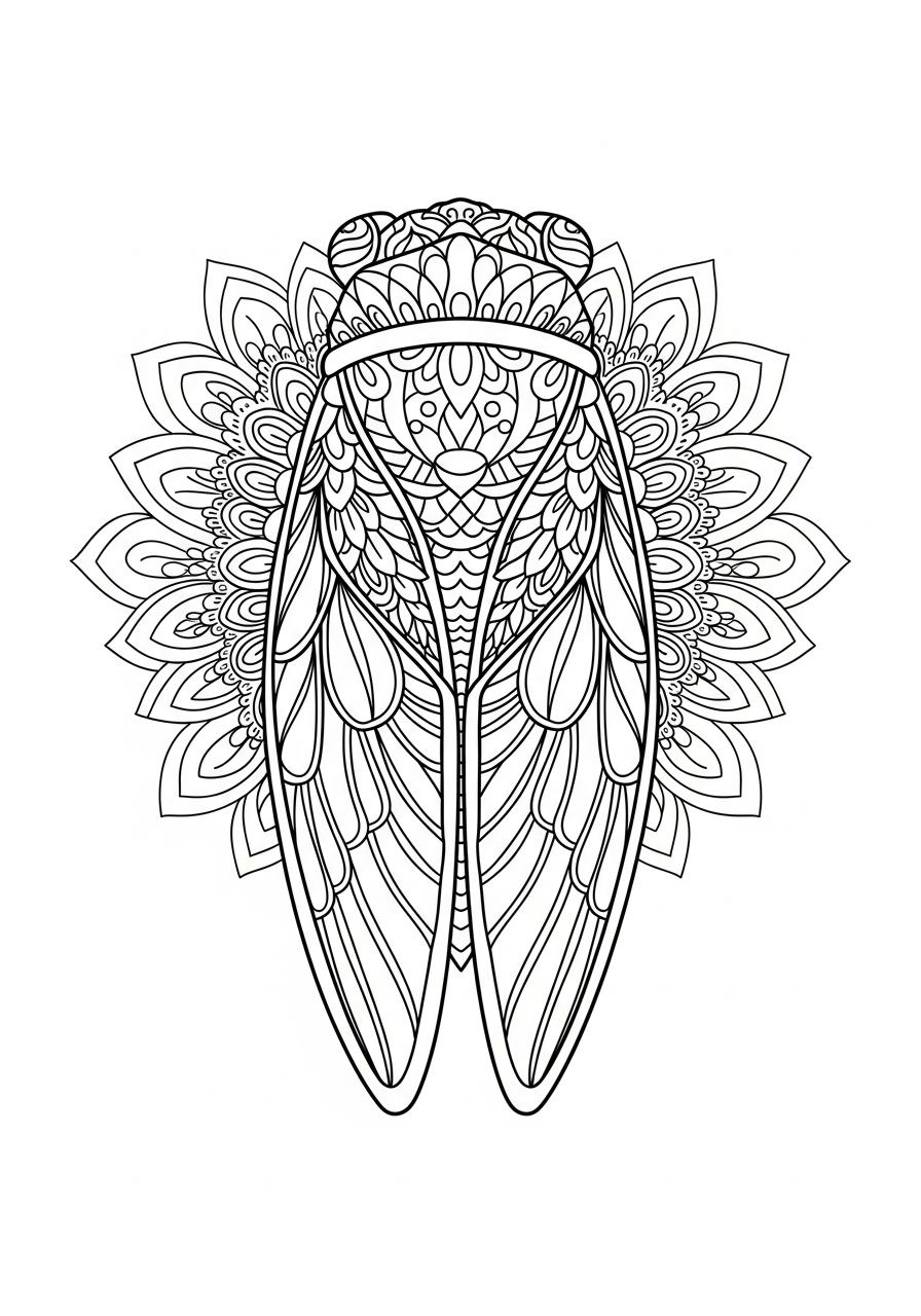 cicala da colorare e stampare a4