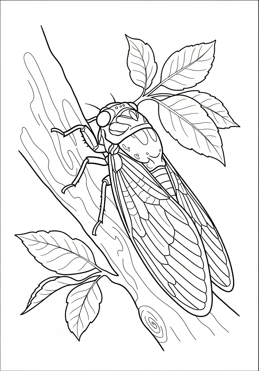 disegno cicala da colorare per bambini