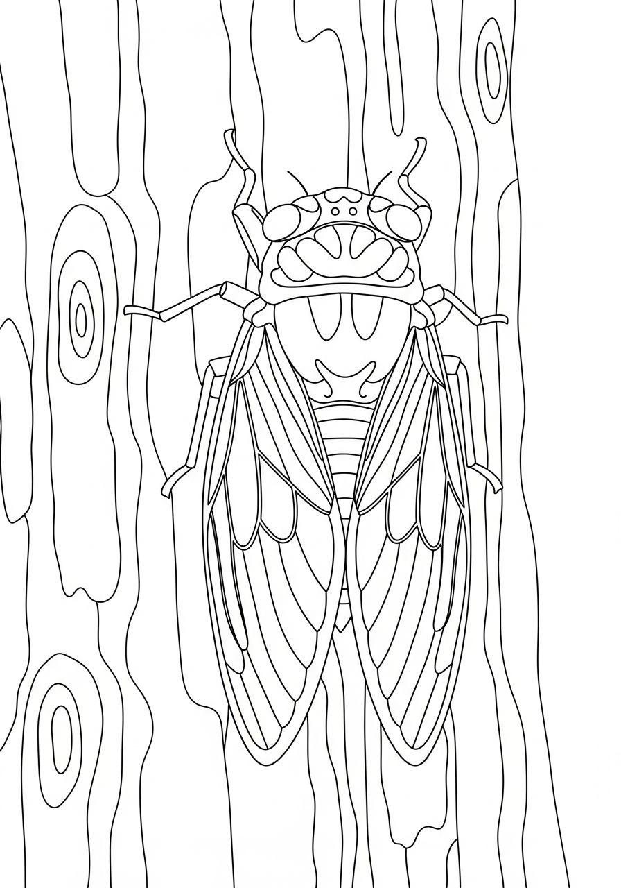 disegni cicala da colorare