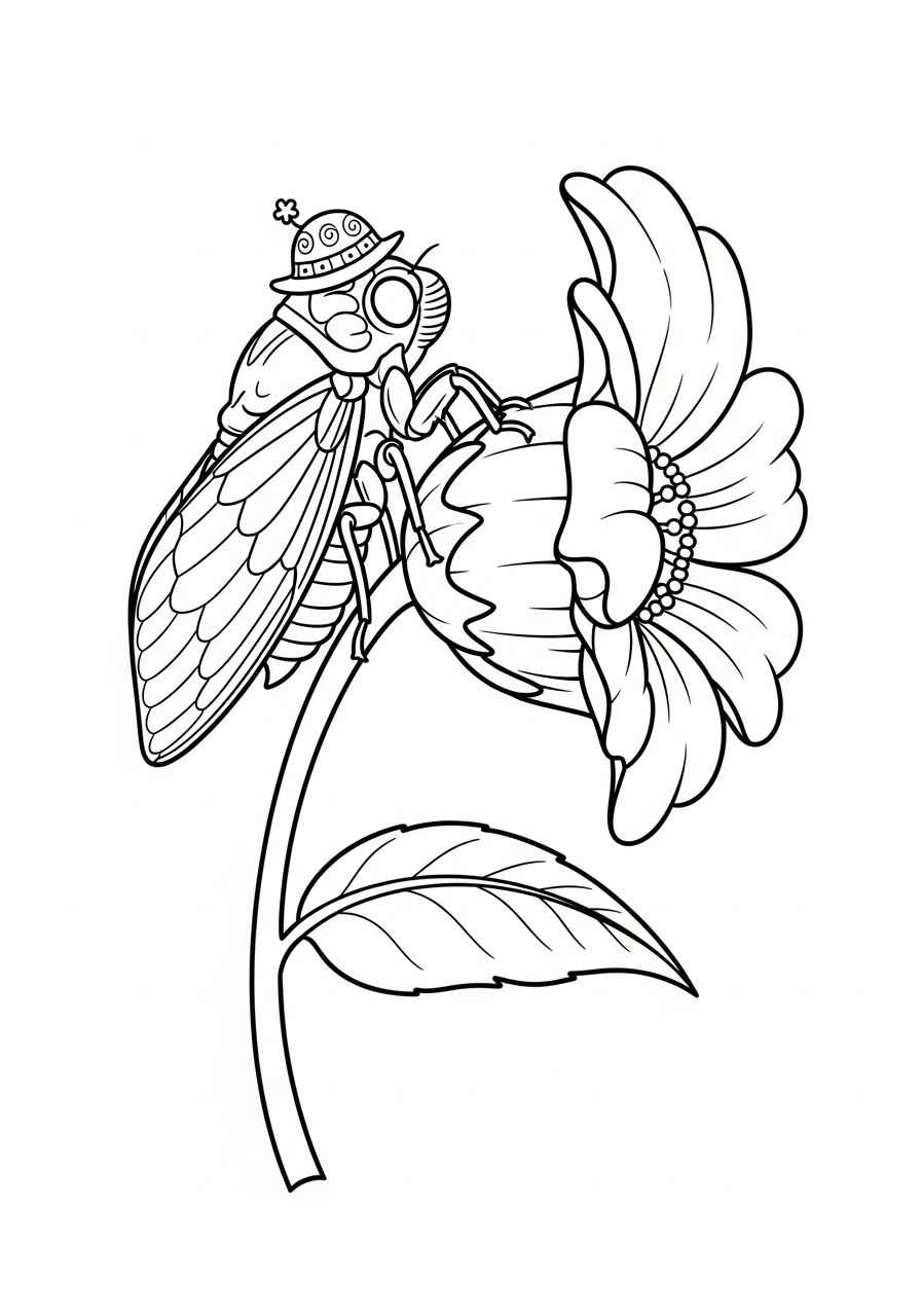 immagine di cicala da colorare