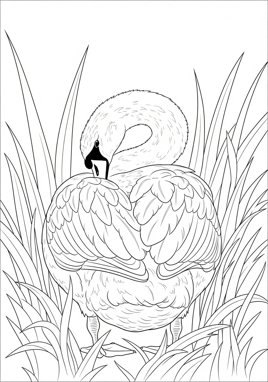 cigno da colorare e stampare a4 1