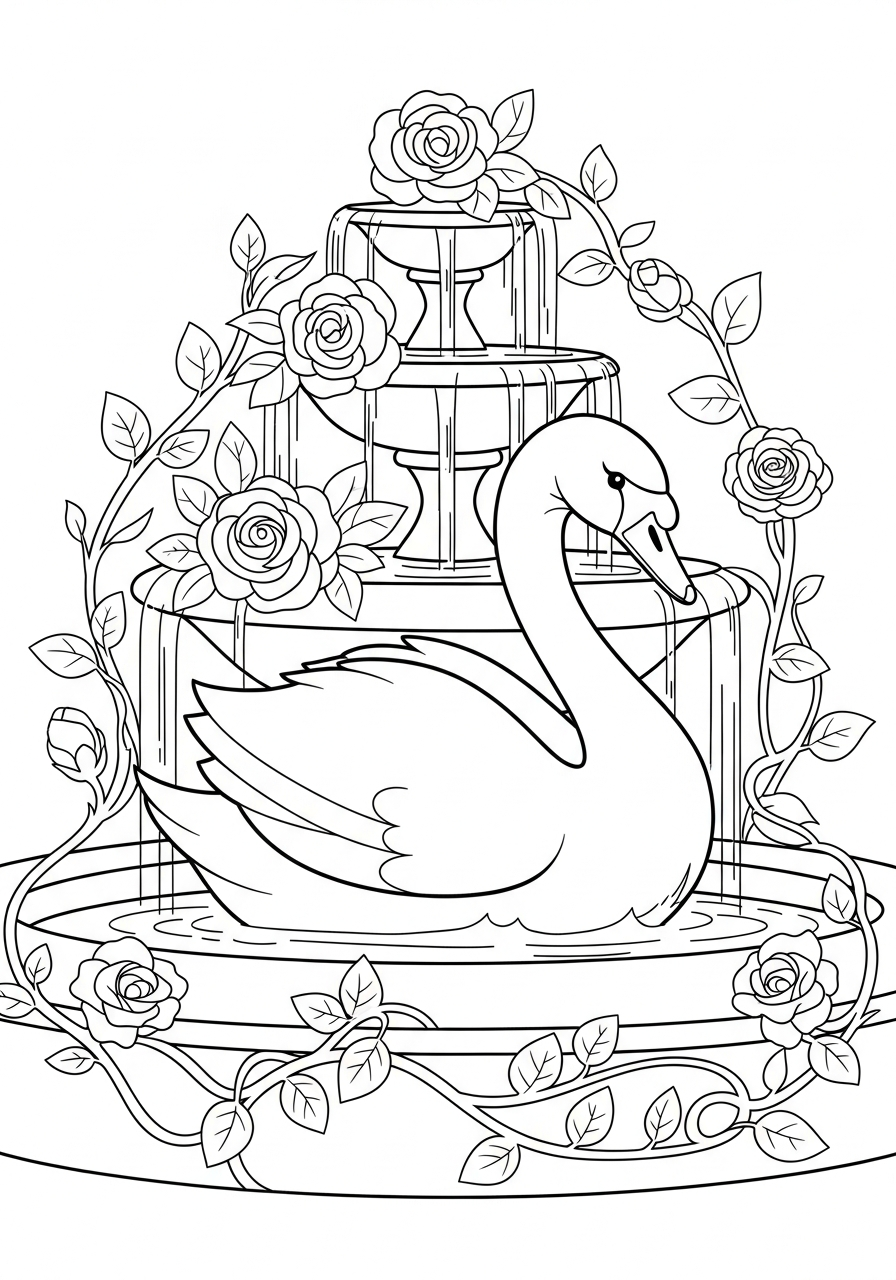 disegni da colorare per bambini pdf cigno