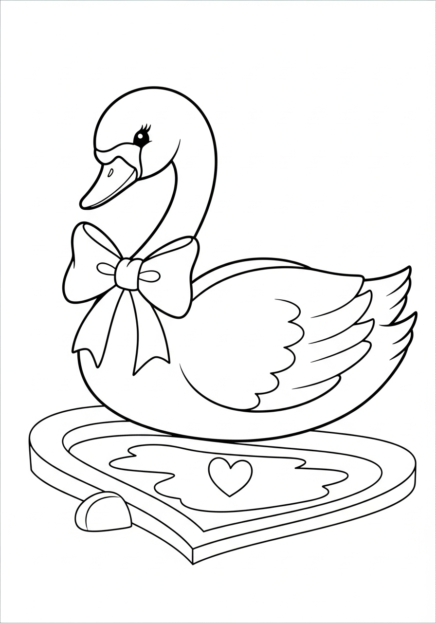 disegni di cigno da colorare