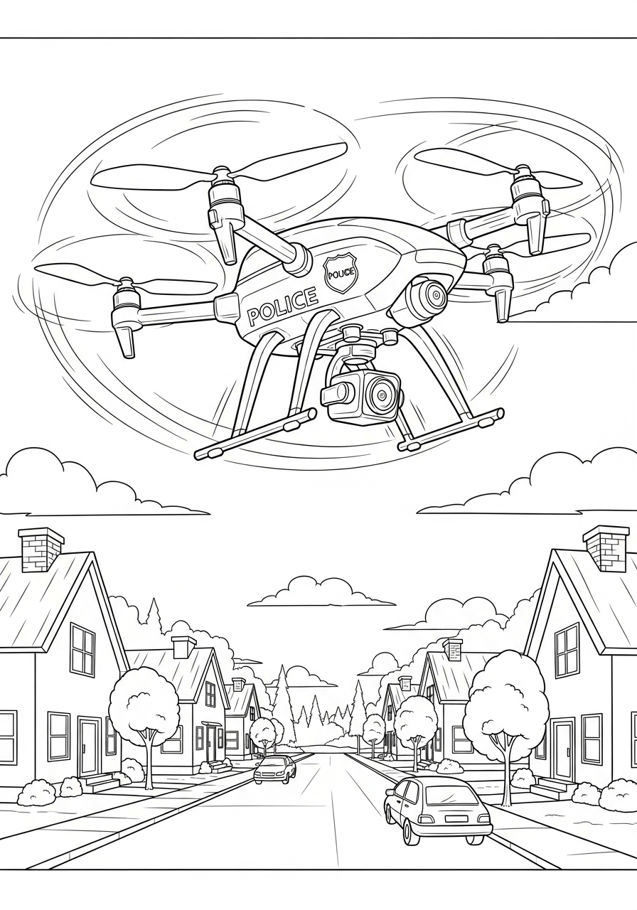 Drone 5 immagini da colorare di drone