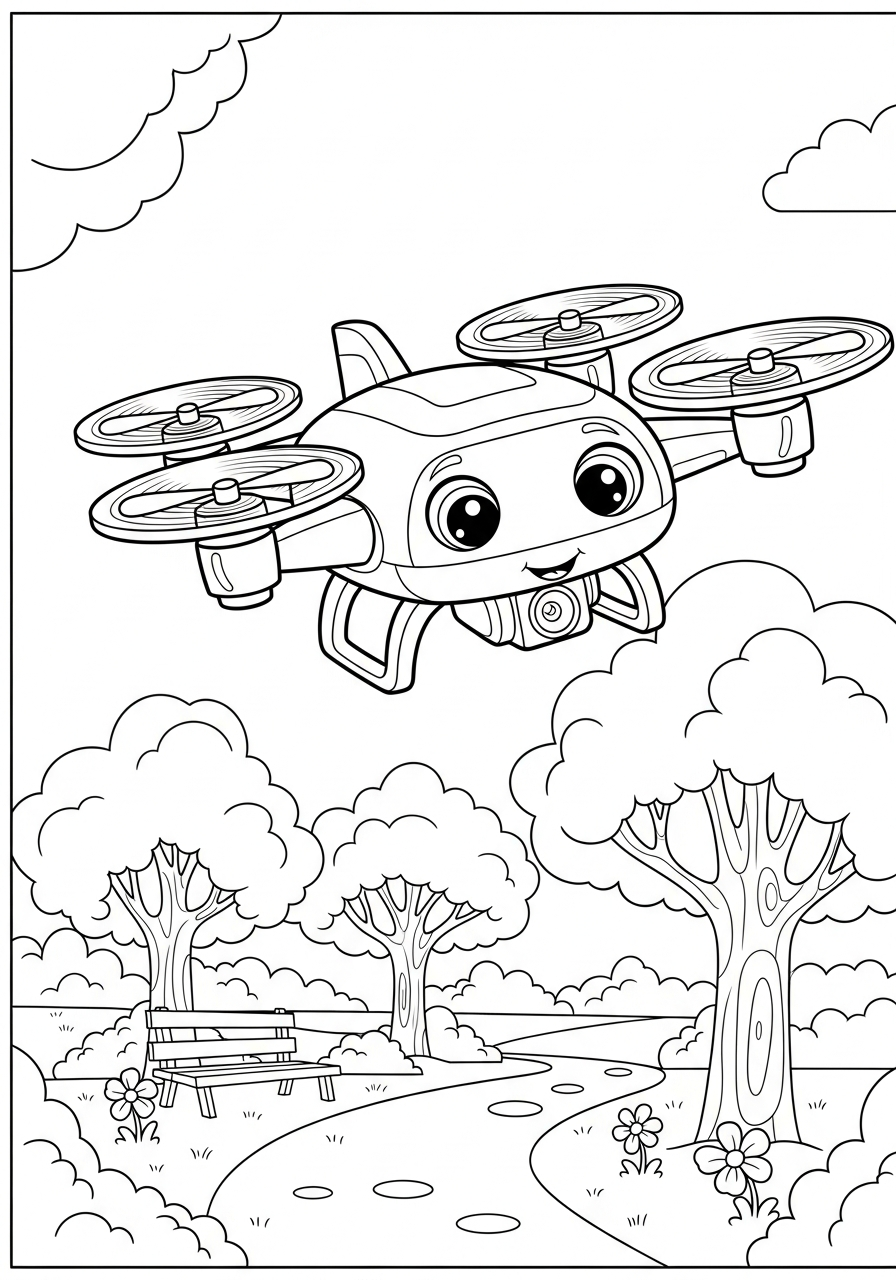 Drone 20 disegno di drone da stampare e colorare