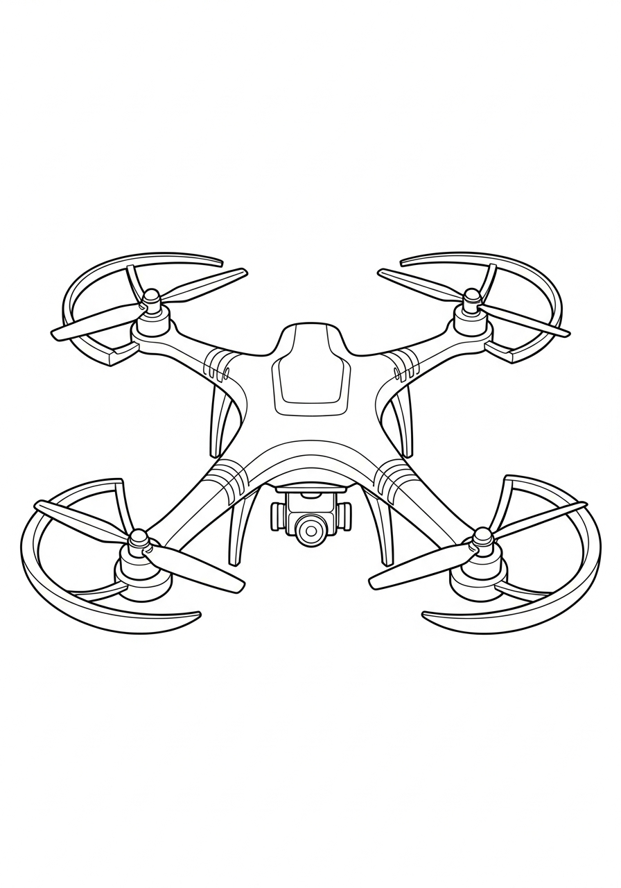Drone 2 drone da colorare per bambini