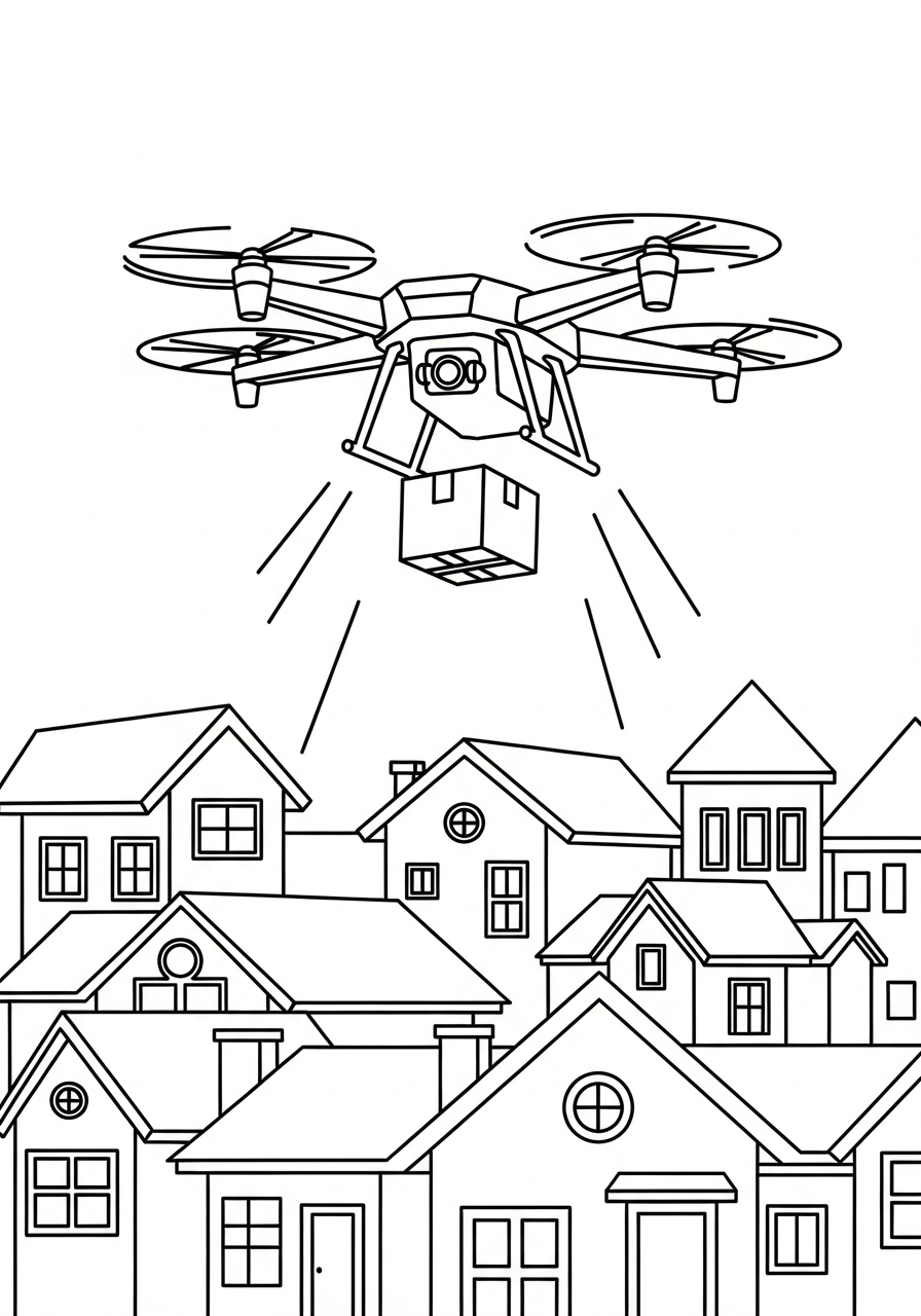 Drone 17 immagini drone da colorare e stampare