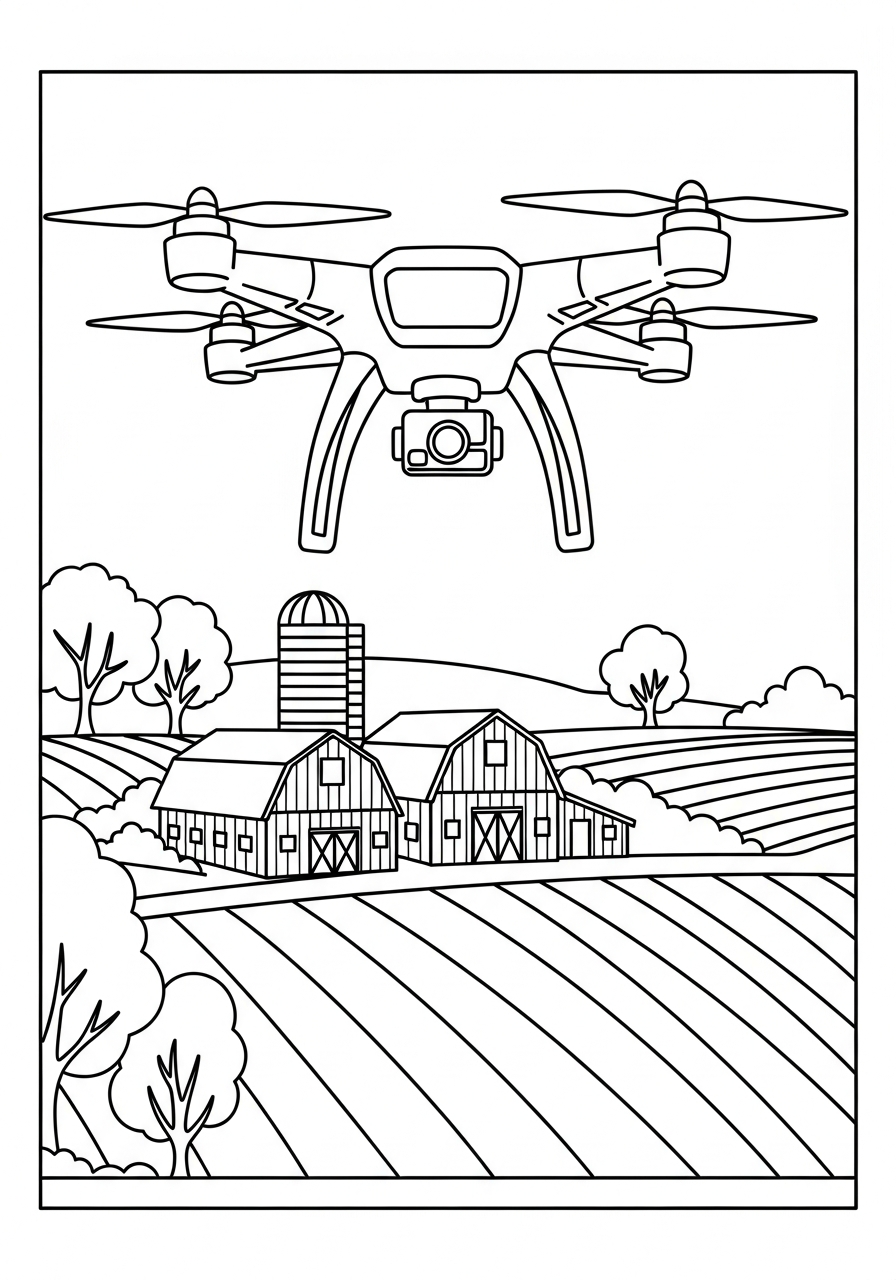 Drone 13 drone da colorare e stampare a4 1