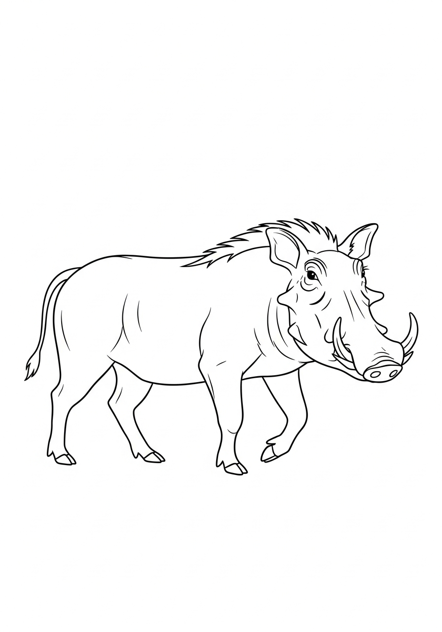 disegni di facocero da colorare e stampare gratis