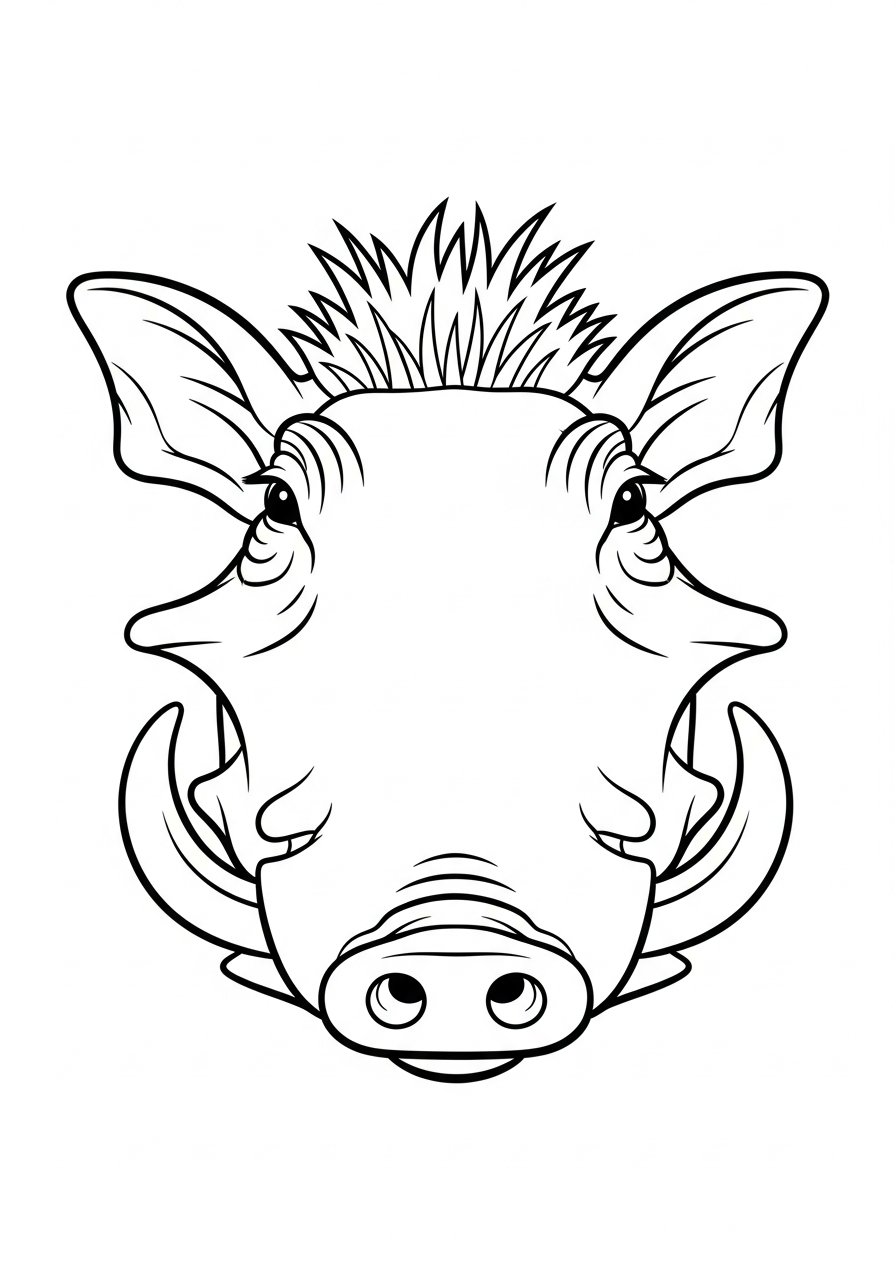 disegni di facocero da colorare da stampare