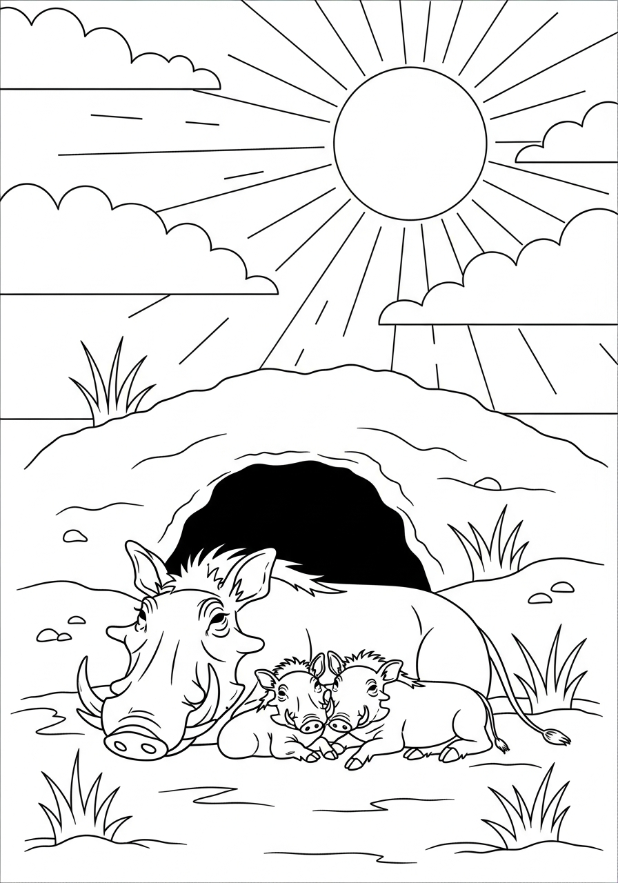 disegni da colorare gratis facocero