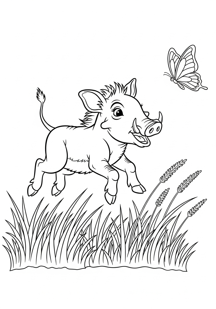 foto di facocero da colorare