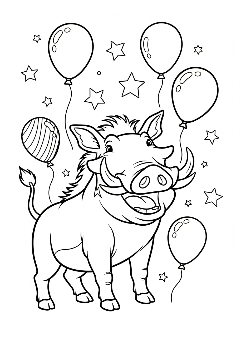 immagini facocero da colorare e stampare