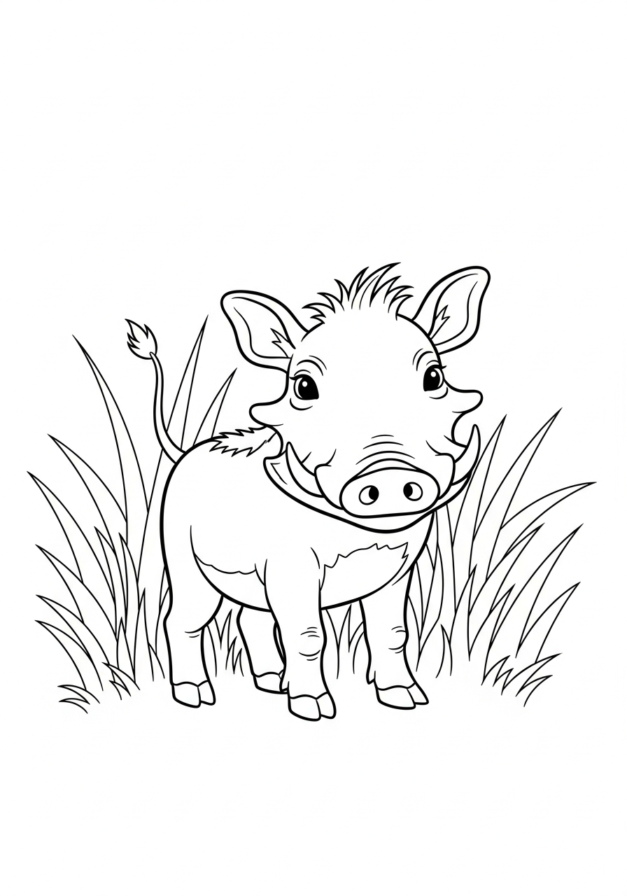 immagine facocero da colorare