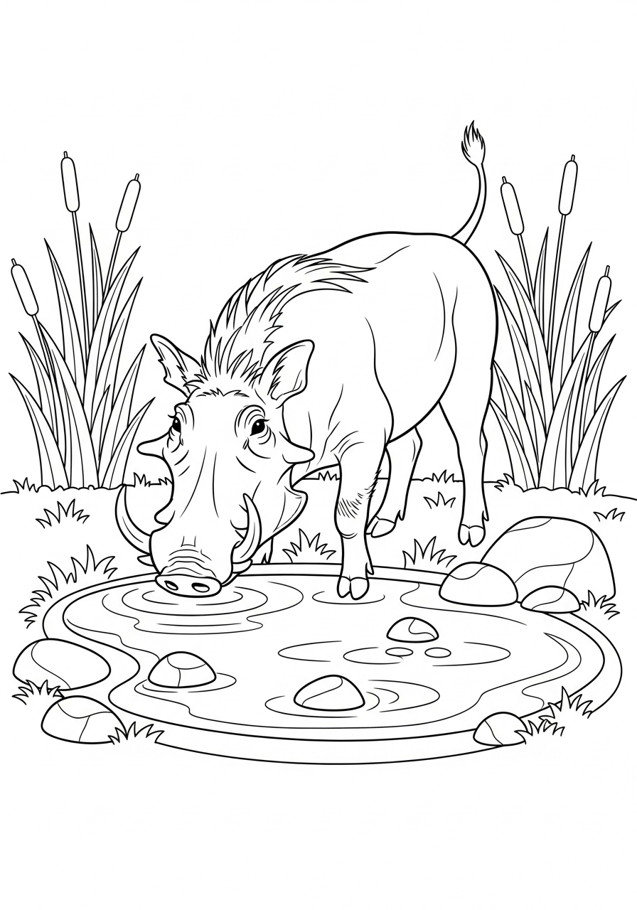 disegni di facocero da colorare e stampare