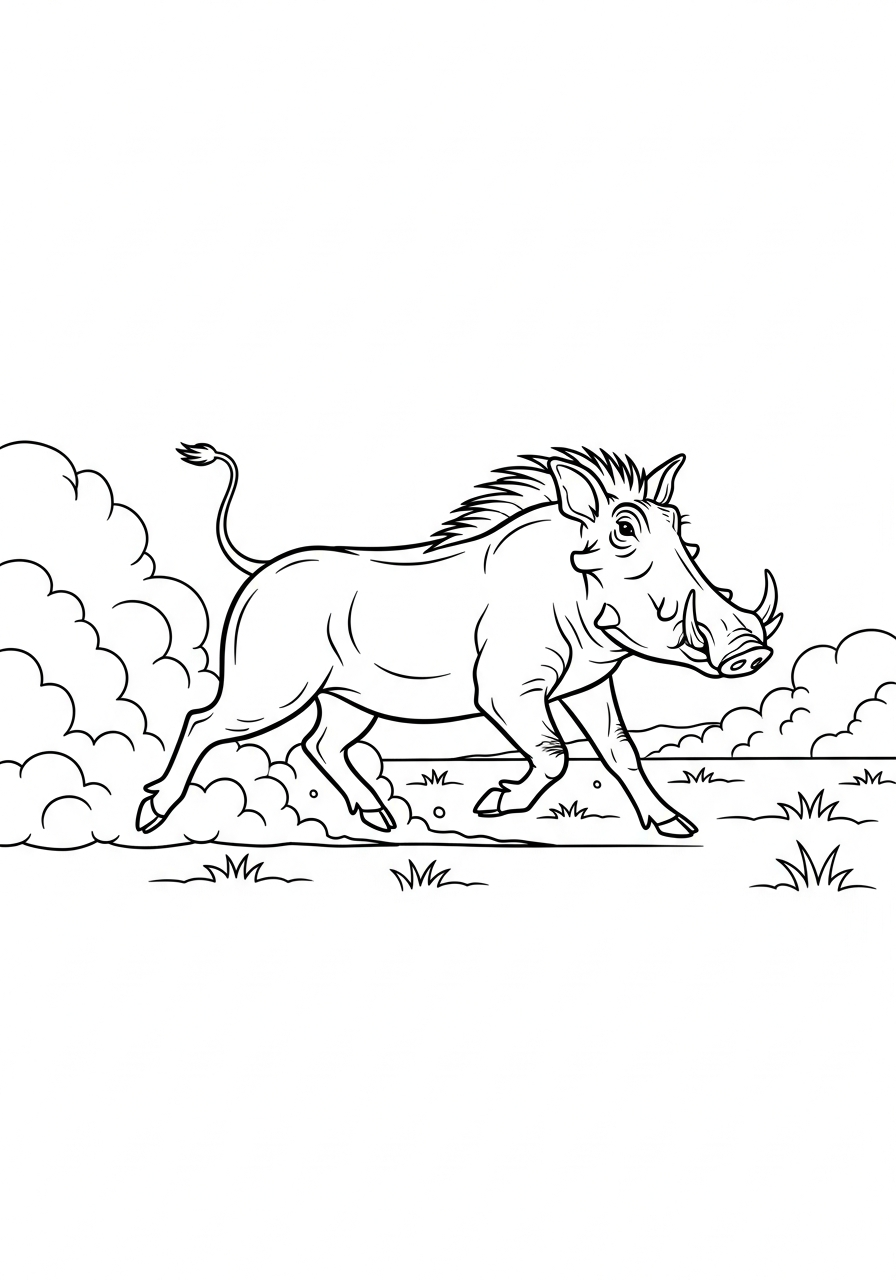 immagini facocero da colorare e stampare 1