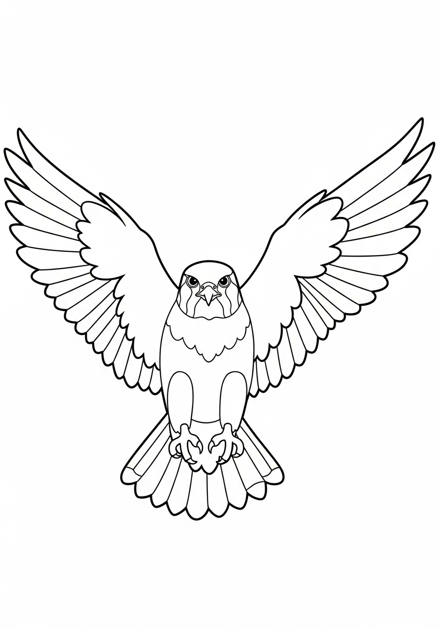 falco da colorare a4