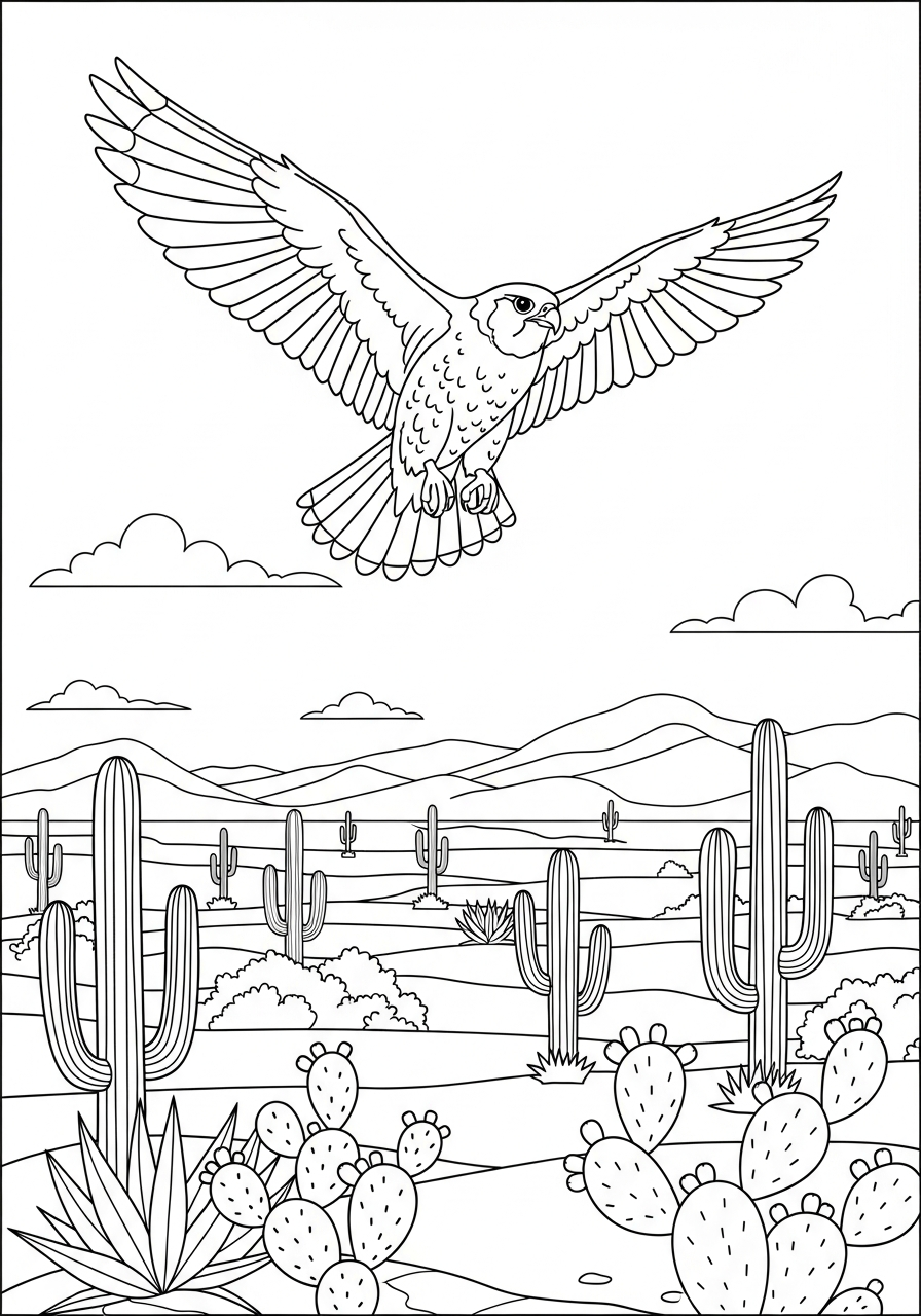 falco da stampare e colorare gratis 1