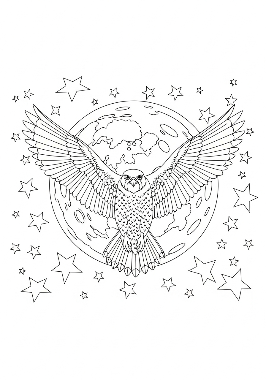 falco da stampare e colorare per bambini