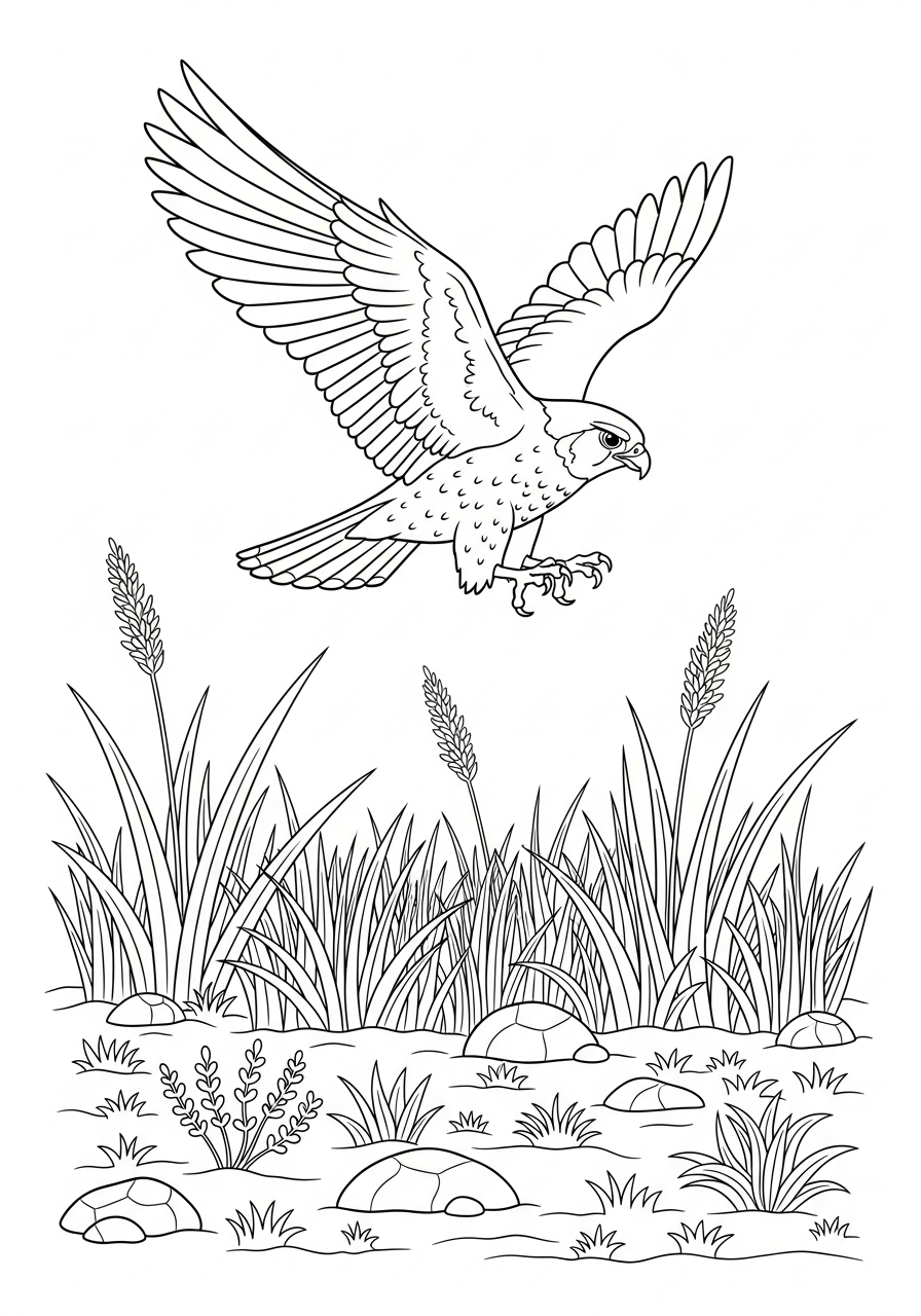 disegni di falco da colorare da stampare