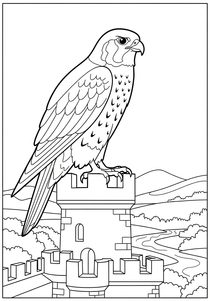 disegni da colorare falco pdf