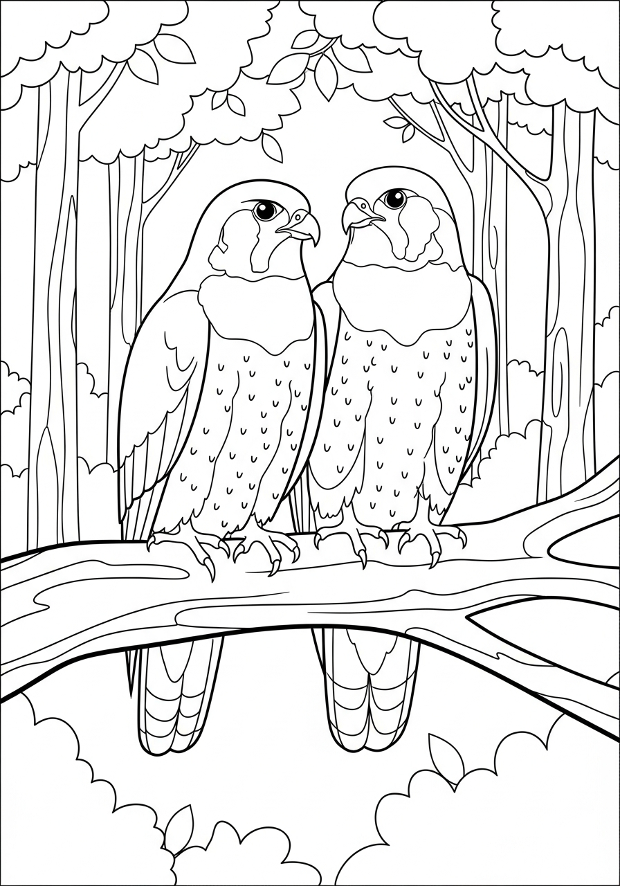 disegni falco da colorare