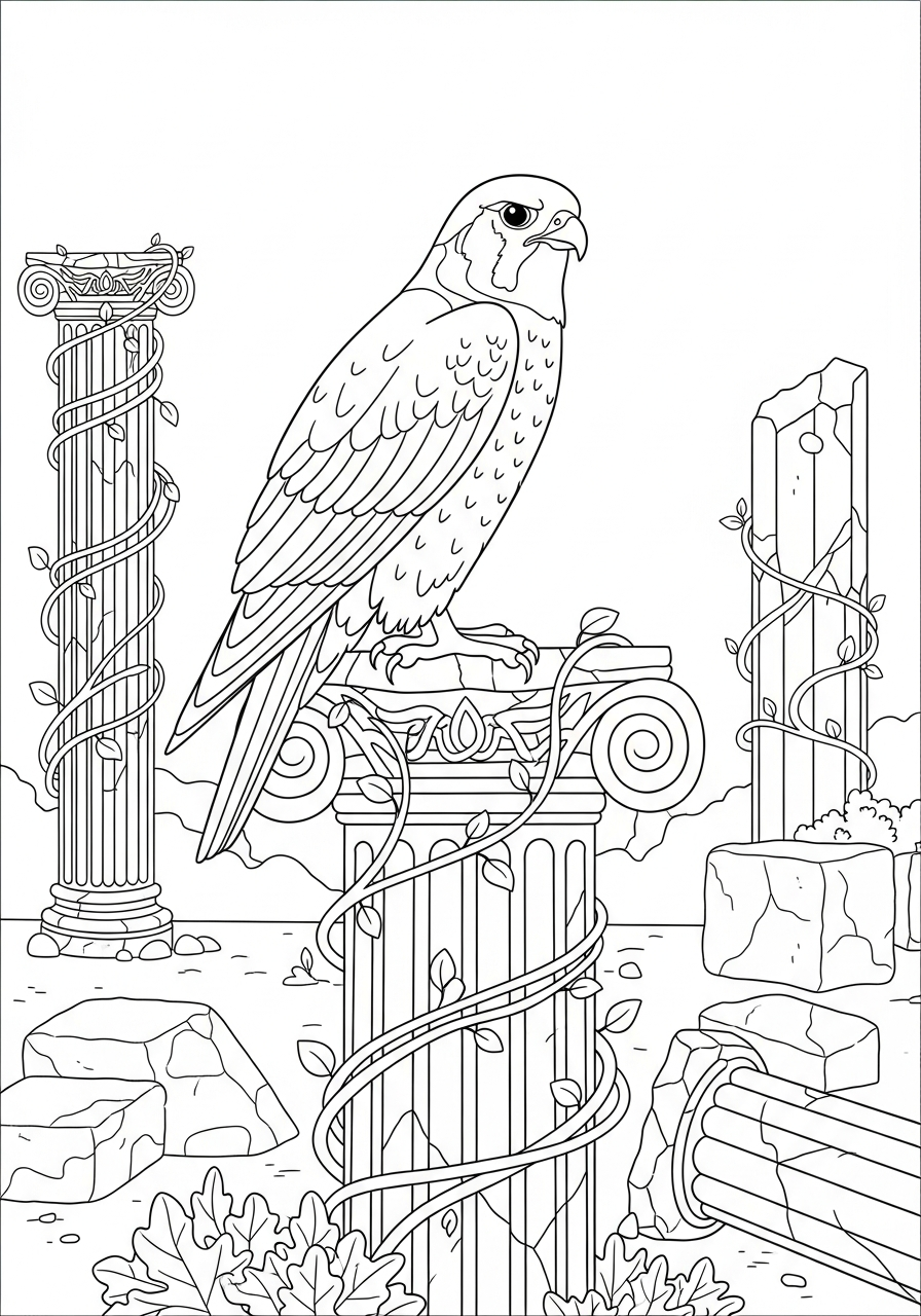 immagini di falco da stampare e colorare