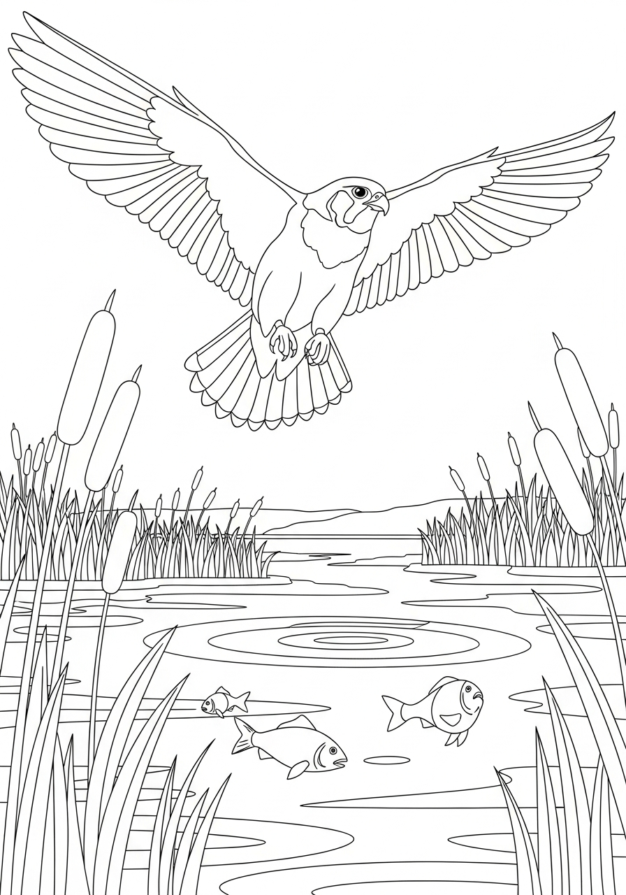 disegni falco da colorare gratis