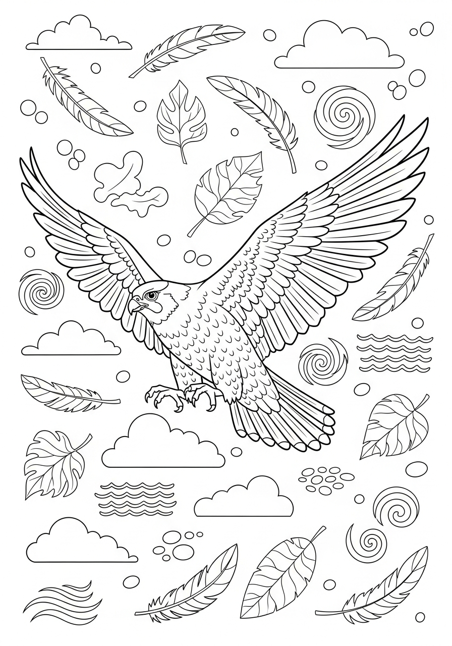 falco da colorare e stampare pdf