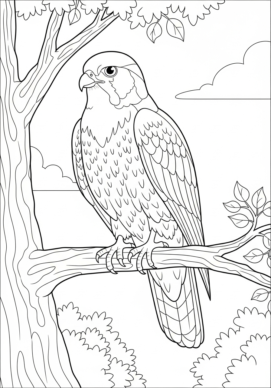 immagine falco da colorare