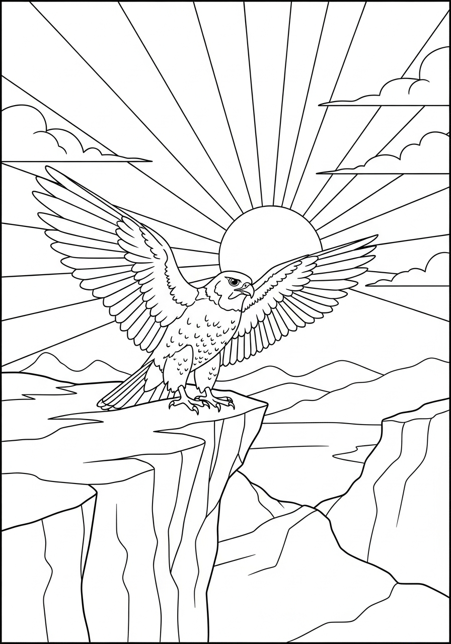 falco da stampare e colorare gratis