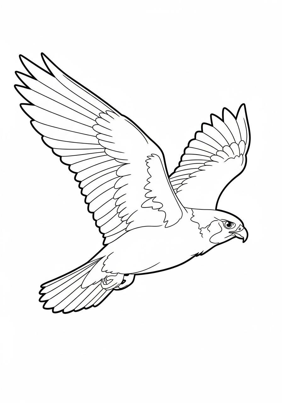 disegno falco da colorare per bambini
