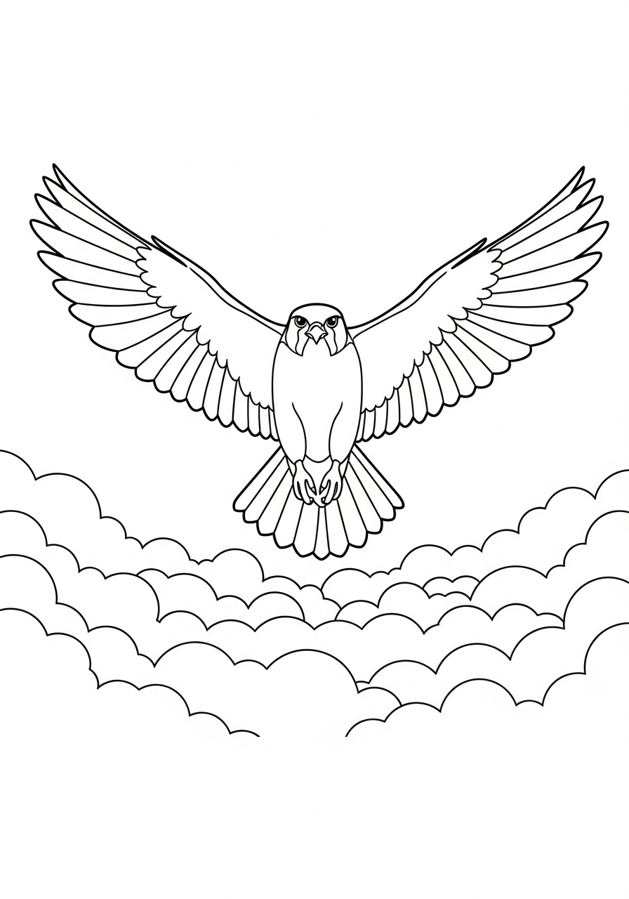 disegni falco facili da colorare