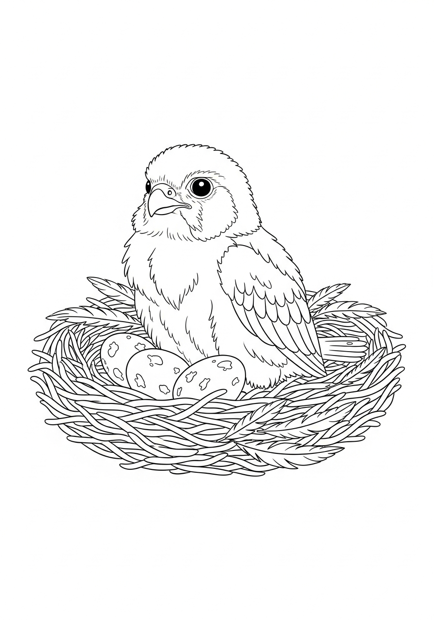 disegni da colorare gratis per bambini di falco