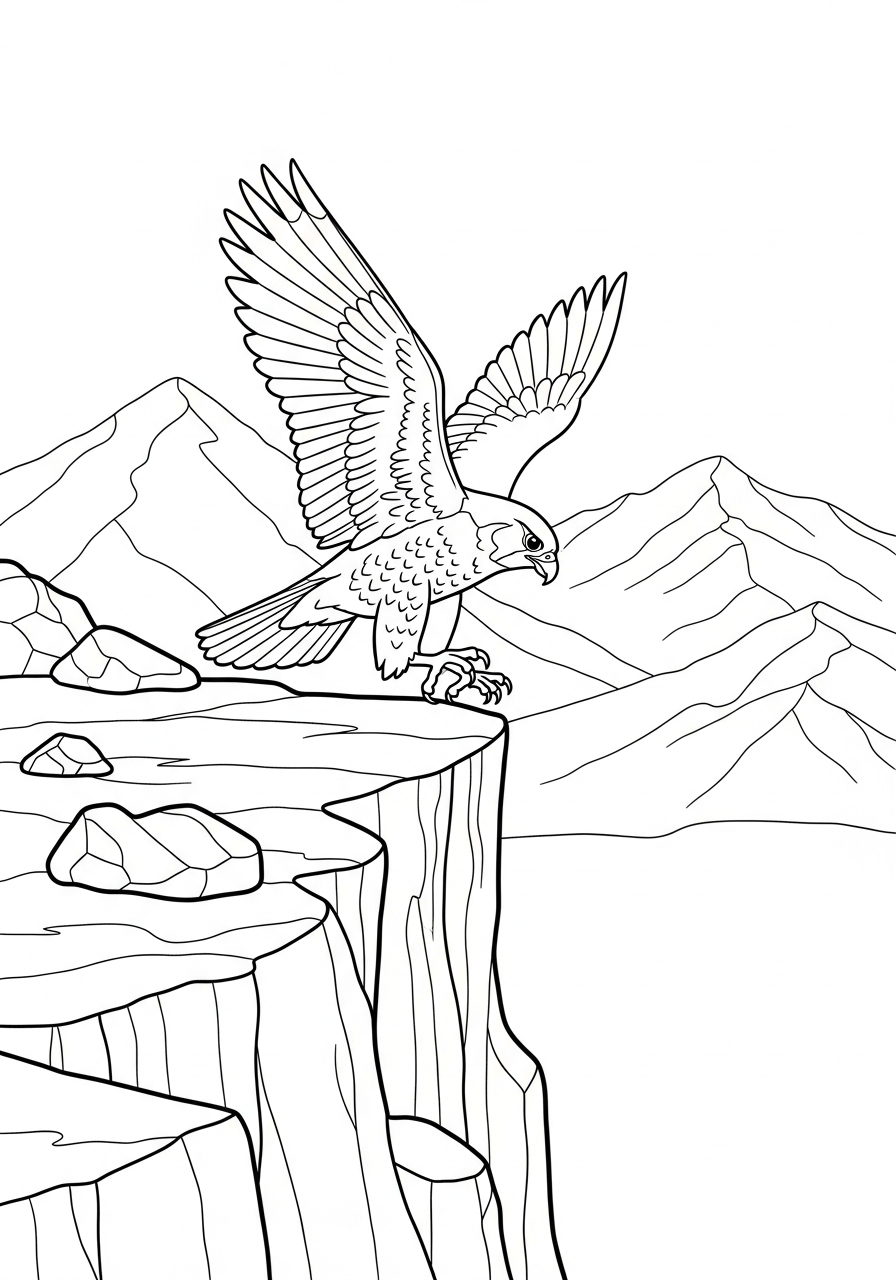 disegni falco da colorare gratis 1