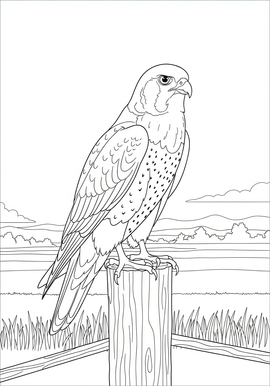 disegni falco da colorare 1