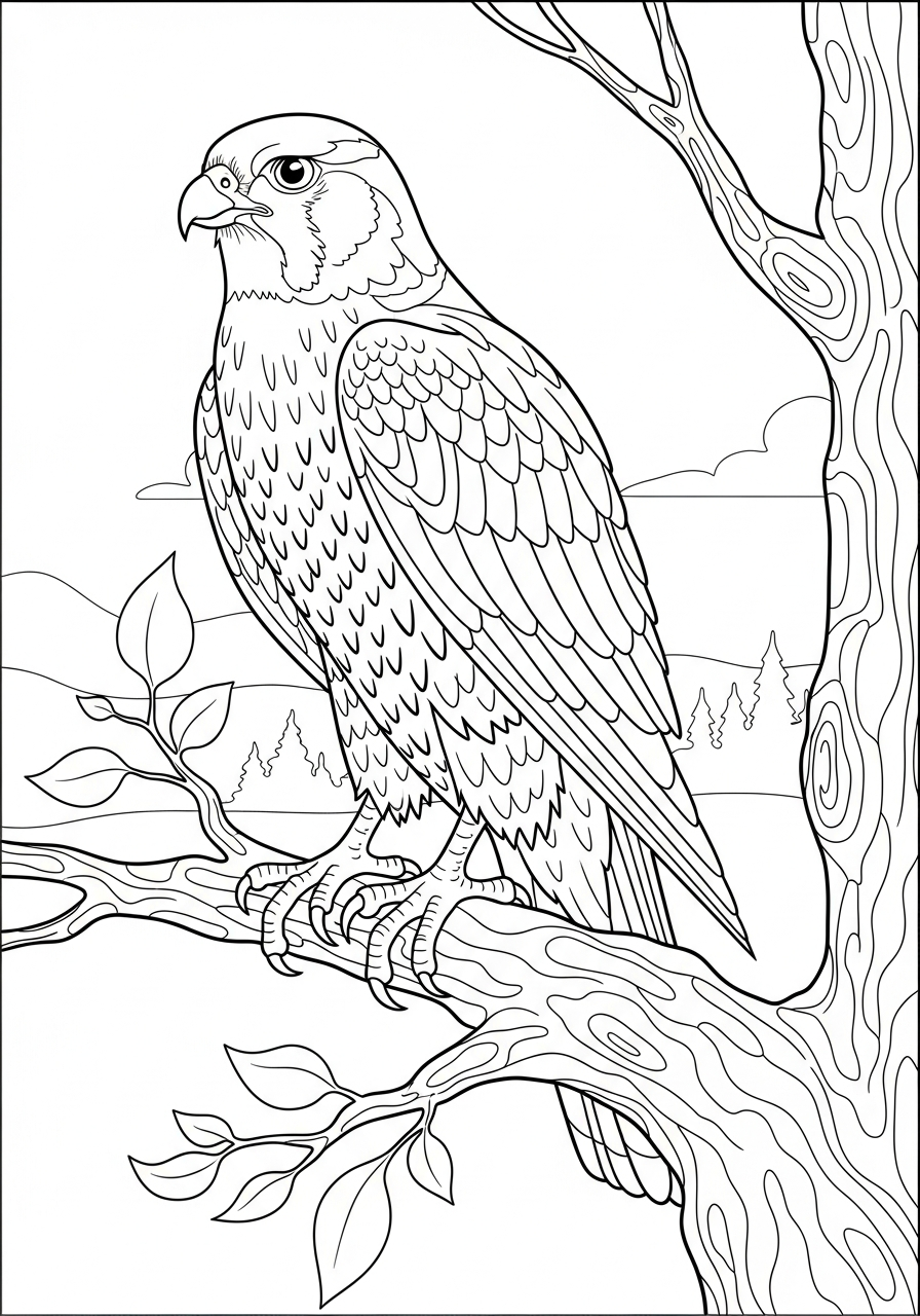falco da colorare e stampare a4