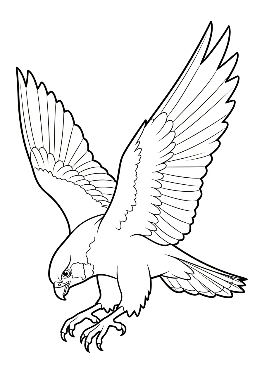 disegni falco da colorare pdf