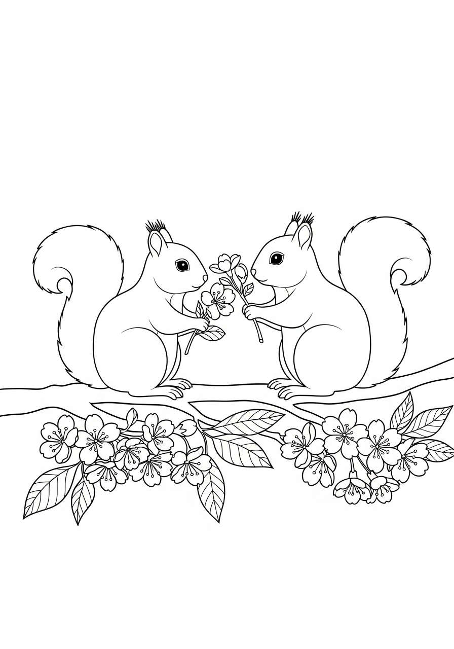 disegni di fiore di ciliegio da colorare